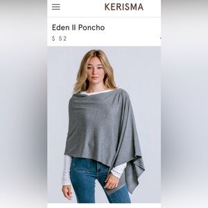 Kerisma Gray Scarf wrap nursing cover shawl cashmere Eden Poncho